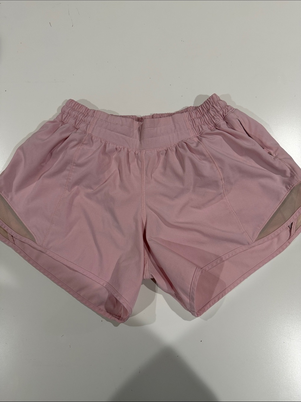 lululemon athletica Pink Run Short with Mesh Insets